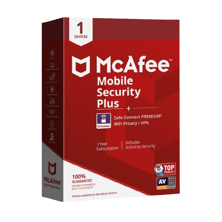 McAfee Mobile Security Plus VPN – 1-Year / 1-Device