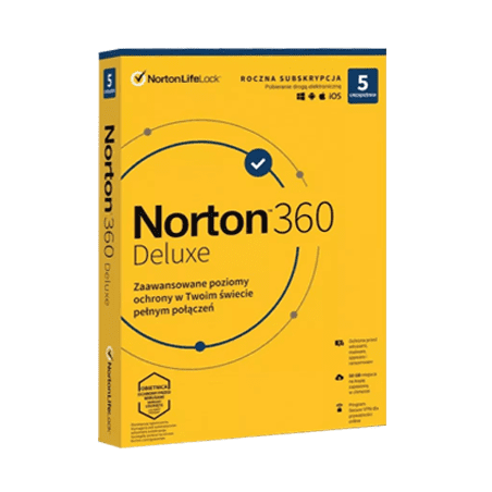 Norton 360 Deluxe – 1-Year / 5-Device – USA/Canada